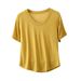Modal Short-sleeved T-shirt Women's Summer New Korean Version Round Neck Slim-fitting Round Arc Pleated Top With Women's Bottoming Shirt_ecoleips.com