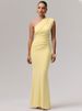 Mozision Elegant One Shoulder Ruched Sexy Maxi Dress Women Fashion Diagonal Collar Sleeveless Backless Bodycon Club Party Dress_ecoleips.com