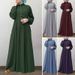 Women’s Clothing spring casual national style retro women's cardigan round neck swing dress origin source_ecoleips.com