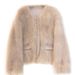 Women’s Faux Fox Fur Coat – Elegant Bouclé Tweed Jacket | Chunky Knit-Like Texture, Fashionable Outerwear For Fall & Winter_ecoleips.com