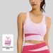 Juyitang Women's Color Block Sports Bra High Strength Push-Up Fitness Vest Shockproof For Running Yoga_ecoleips.com