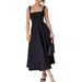 Women's Elegant Solid Color Halter Backless Panel Belted Maxi Dress – Evening Party Gown 2026_ecoleips.com
