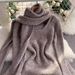 Women's Clothing Elegant Knit Sweater Dress With Bell Sleeves, Loose Fit Long Tunic Dress For Women, Autumn Winter Casual Boho Chic Style, Beige_ecoleips.com