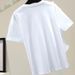 Women's Trendy Korean Style Round Neck Short Sleeve T-Shirt Irregular Ruffle Patchwork Loose Casual Top_ecoleips.com