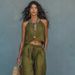 New European American Cross-border Foreign Trade Women's 2-piece Set: Sleeveless Camisole And Wide-leg Long Pants_ecoleips.com