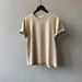 Yanshuang Solid Color Thickened Brushed Round Neck T-Shirt For Women Autumn Winter Loose Comfortable Versatile Short_ecoleips.com