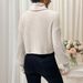 Voya Women's Spring/Summer New Solid Color Thread Knitted Hoodie Short Style High Collar Bottom Top_ecoleips.com