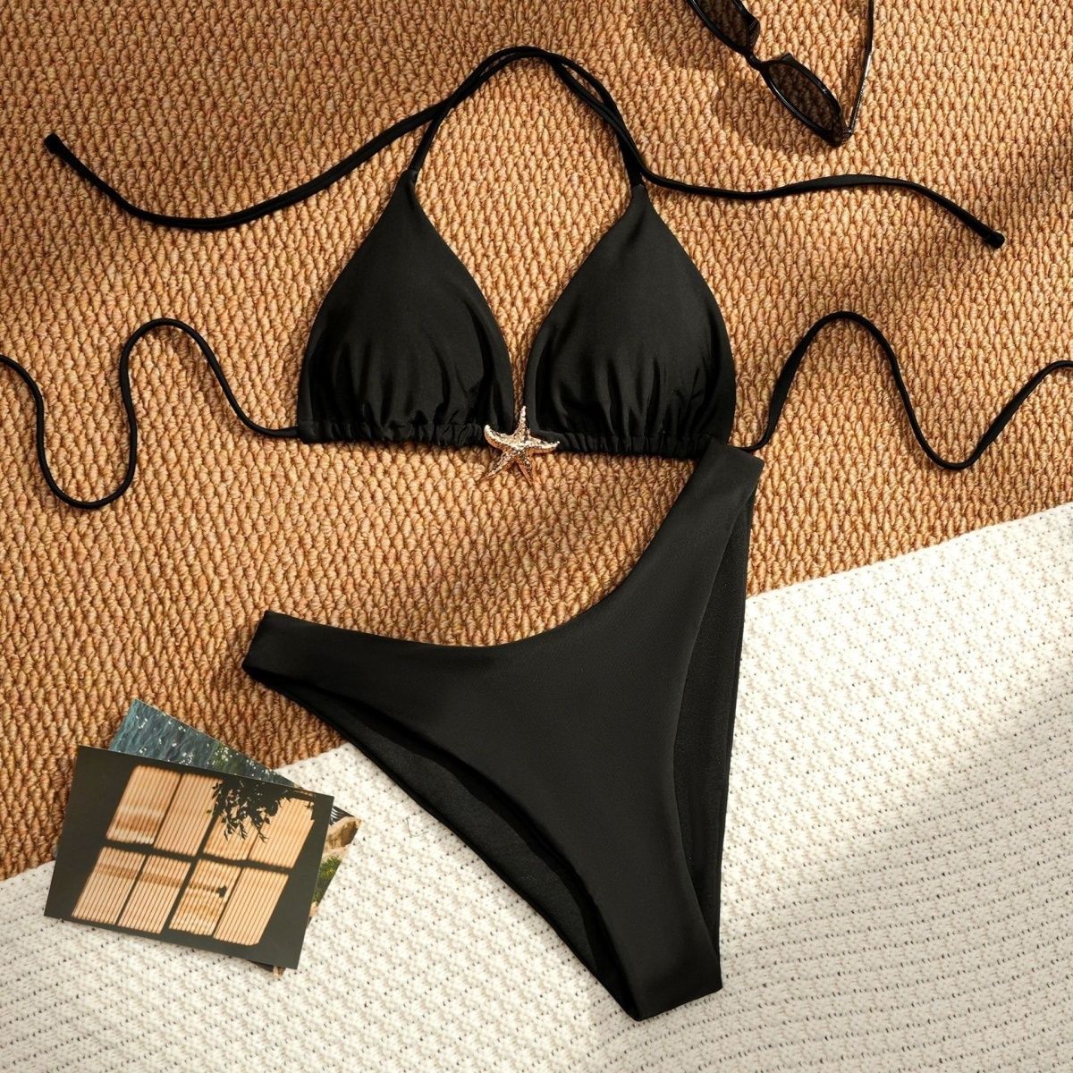 Cross-Border European And American Bikini Swimsuit With Chest Pads, Three-Piece Sexy Swimwear For Women, Adjustable_ecoleips.com