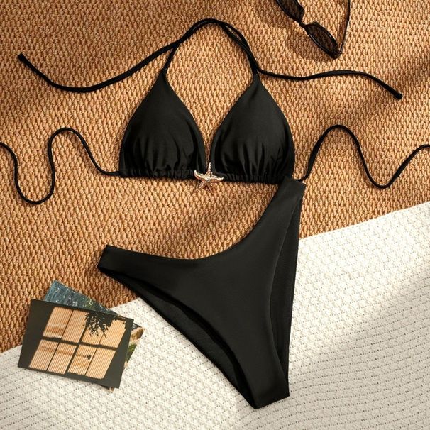 Cross-Border European And American Bikini Swimsuit With Chest Pads, Three-Piece Sexy Swimwear For Women, Adjustable_ecoleips.com