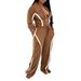Women's Clothing Striped Cardigan Jacket And Straight Leg Trousers Two-Piece Casual Set Autumn Winter Long Sleeved_ecoleips.com
