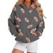 Autumn New Hooded Sweatshirt Baseball Elements Digital Print Women's Athleisure Sweatshirt_ecoleips.com