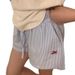 Original Striped Fabric Vertical Stripes Drawstring Letter Embroidery Wide Leg Shorts Women Summer Loose Slim Casual Pants_ecoleips.com