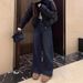 2025 New Straight-Leg Jeans Wo, Narrow Wide-Leg Petite Figures, Loose Fit, Plus Size, Slimming Pants For Plus-Size_ecoleips.com