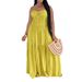 AL349 Women's Sleeveless Bohemian Dress Long Cake Skirt Suspender Design Cross Border European American Summer Fashion_ecoleips.com