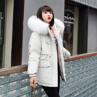 Women's Clothing Parker Cotton Coat Women Winter New Down Cotton Coat Women's Clothing Waist Slim Fit Warm Student Cotton Coat_ecoleips.com