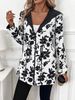 K Women's Double-sided Hooded Zipper Jacket, Casual Mid Length Jacket, Waist Belt, Long Sleeved Sweatshirt_ecoleips.com
