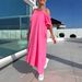 Women's Clothing Suspender Loose Long Dress Cotton_ecoleips.com