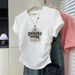 Women's Slim Fit Cotton T-Shirt Short Sleeve round Neck Summer Style Korean Fashion Irregular Design Versatile Instagram Style Top_ecoleips.com