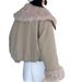 girl Girl Winter New Korean Version Fleece-Lined Thickened Turn-Down Collar Plush Parka Short Coat For Women Casual Warm Versatile_ecoleips.com