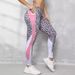 Women's Clothing Contrast High Waist Tight Print Leopard Pocket Stitching Sports Fitness Yoga Pants Leggings_ecoleips.com