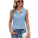 European And American Cross-Border Foreign Trade 2025 Spring/Summer Solid Color Zipper Collar Loose Vest Casual_ecoleips.com