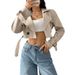 Women's Clothing Spring New Style With Belt Lapel Short Casual Windbreaker Jacket Elegant Style Women_ecoleips.com