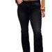 Women’s Clothing New Women's Jeans Women's Pants Straight Trousers Mid Waist Elastic Large Size Slightly Flared Frayed Edge_ecoleips.com