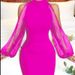 New Autumn And Winter Temperament Slim-fit Hip-wrapped Mesh Splicing Dress_ecoleips.com
