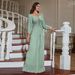 Fashion New Dress Temperament Chiffon Banquet Long Skirt Evening Dress_ecoleips.com