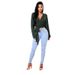 Women's Clothing High Waist Skinny Jeans - French Style Stretch Denim Pants For Slim Fit & Lifting Buttocks (Available In Blue Black, Dark Blue)_ecoleips.com