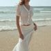 Summer New Knitted Dress Two-Piece Set Sexy Hollow Out Top High Waist Skirt Beach Vacation Outfit For Women_ecoleips.com