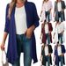 Cross-border European And American Women's Clothing 2026 Autumn New Solid Color Long-sleeve Cardigan Jacket_ecoleips.com