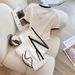 Women's Casual Sportswear Set White Short Sleeved Running Top With Straight Leg Pants Two Piece Slimming Fit Stylish_ecoleips.com