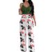 Women's Clothing Autumn Casual Army Green Suspender Top Casual Straight Elastic Pants Two Piece Set_ecoleips.com