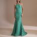 European American Women's Summer New Style Dress Halter Neck Backless Slim Fit Lace Fishtail Banquet Gown_ecoleips.com