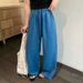 Suitable For All Seasons Women's Wide-Leg 2025 Summer New European Style Cotton Linen Casual Pants Trendy_ecoleips.com