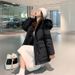 Women's Oversized Hooded Winter Coat With Faux Fur Trim – Thick Polyester Cotton Padding, Streetwear Style (4 Colors)_ecoleips.com