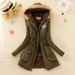 Women's Clothing Fleece-Lined Hooded Jacket With Drawstring - Cozy Winter Coat For Plus Size, Casual & Commuter Style (Multiple Colors & Sizes)_ecoleips.com