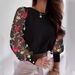 Women's Long Sleeve Fashion Round Neck Shirt Petal Sleeves Independent Station Wish Autumn Top For Foreign Trade_ecoleips.com