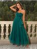 Women's new sexy mesh dress skirt lace-up dress ruffled lace-up mesh tube skirt_ecoleips.com