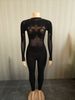 Women's Clothing Sexy Hollow Out Lingerie Set High Elasticity Mesh Women's Clothing Jumpsuits Rompers_ecoleips.com