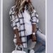2024 European And American Cross-border Women's Classic Plaid Casual Button-up Fashion Shirt Jacket 420g_ecoleips.com