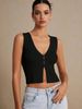 Women's Sleeveless Knitted Vest Style Summer Beach Vacation Top Sexy American Clothing Thin Polyester_ecoleips.com