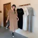 Loose Letters Simple Printed Short-sleeved Women's Comfortable Casual Dress_ecoleips.com