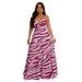 European And American Style Women's Long Printed Suspender Dress Sexy Strappy Design Factory Wholesale Amazon Fashion_ecoleips.com