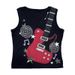Women's Gothic Fashion Y2K Rock Music Retro Graffiti Guitar Street Style Ins Vest Top Cross Border Clothing_ecoleips.com