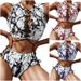 Women's Tie Dye Strappy Black White Two Piece Swimsuit Bikini Set Style Swimwear_ecoleips.com