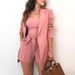 Women's Clothing Summer Fashion New Solid Color Lace Small Suit Three Piece Suit_ecoleips.com