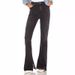 Women’s Clothing autumn COH high waist floor length pants with inner slits and flared denim trousers for women_ecoleips.com