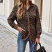 Women's Leopard Print Corduroy Long Sleeve Jacket Button Up Outerwear For Autumn Winter Fashion_ecoleips.com